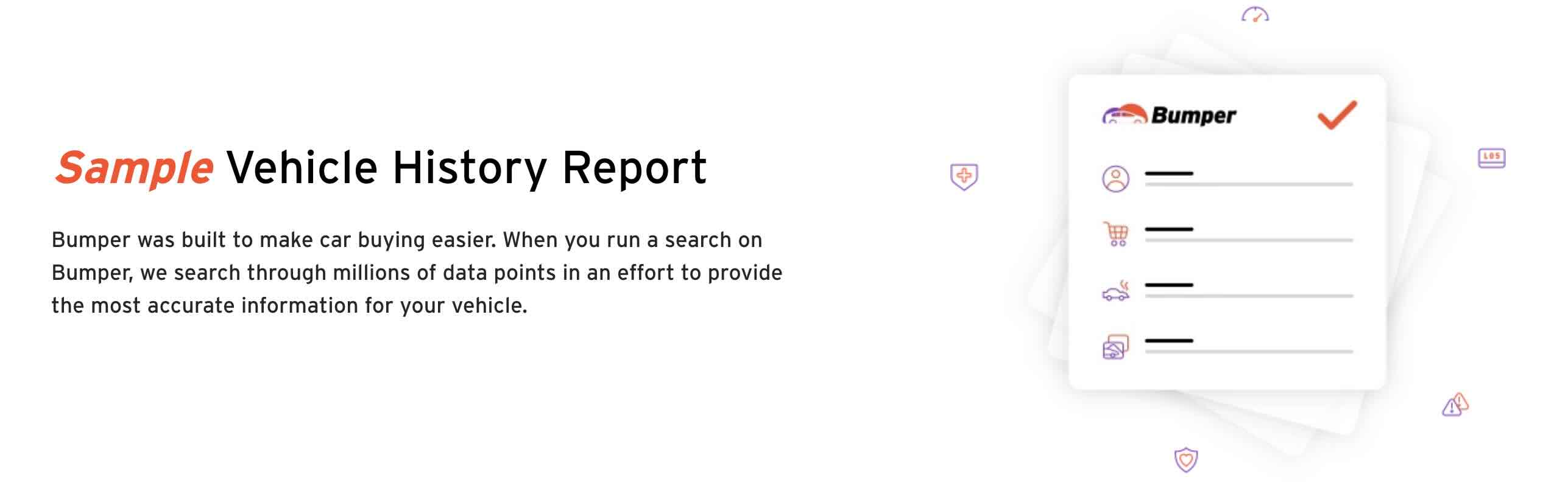 Sample Bumper vehicle report